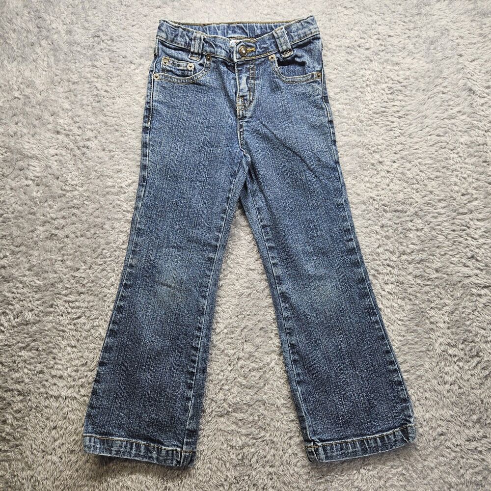 Disney Girls Bootcut Jeans Size 5 Blue Glitter Casual Sparkle